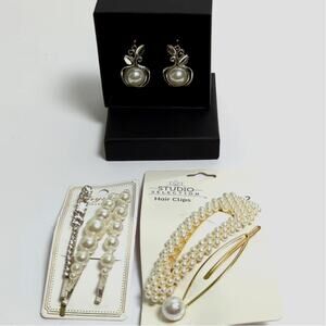 Studio Selection + Crystal Collection Faux Pearl Accessory Set Pearlcore Bridal